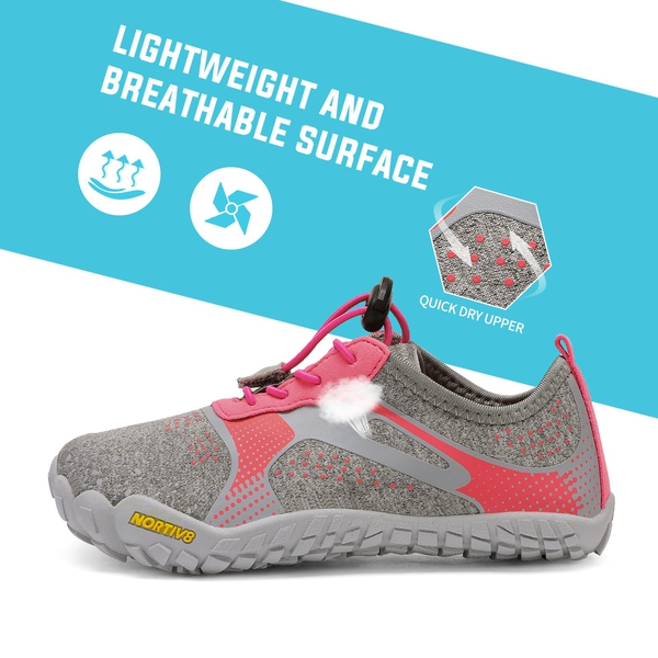 Kids Water Shoes - LIGHT GREY WATERMELON RED - 4